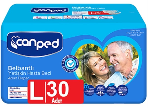 Hasta Alt Bezi Canped Bel Bantlı Tekstil 30'lu Large