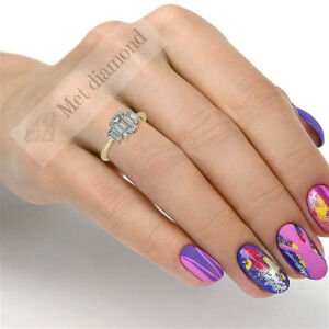 4 karat mozanit taşlı yüzük tria-uc011