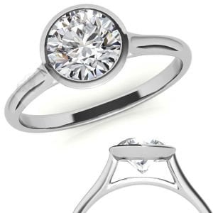 1 karat mozanit taşlı yüzük sıvama model mzn41