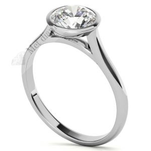 1 karat mozanit taşlı yüzük sıvama model mzn41