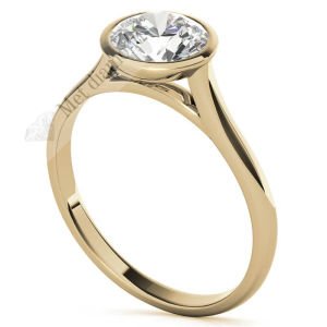 1 karat mozanit taşlı yüzük sıvama model mzn41