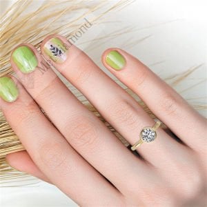 1 karat mozanit taşlı yüzük sıvama model mzn41