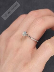 0,50 karat mozanit taşlı yüzük mzn107