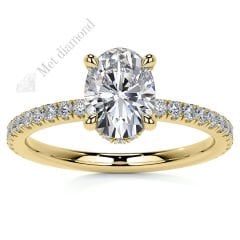 2,30 karat mozanit taşlı yüzük oval kesim ov009