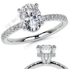 2,30 karat mozanit taşlı yüzük oval kesim ov009