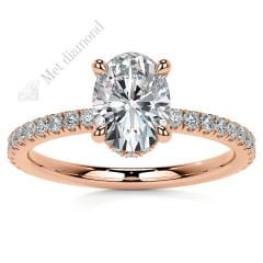 2,30 karat mozanit taşlı yüzük oval kesim ov009