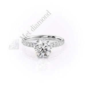 2 karat mozanit taşlı tektaş yüzük mzn688