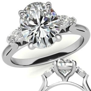 3,60 karat mozanit taşlı yüzük tria-uc012