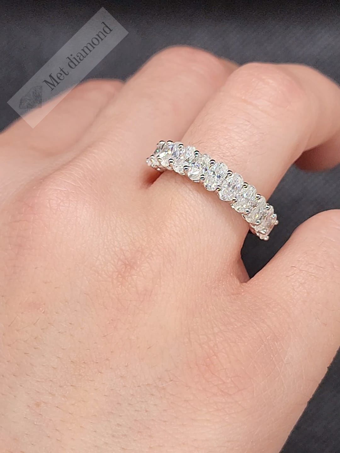 3,30 karat yarımtur mozanit taşlı yüzük oval mzy26