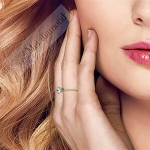 5 karat mozanit taşlı yüzük mzn50