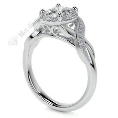 2,30 karat mozanit taşlı yüzük oval kesim