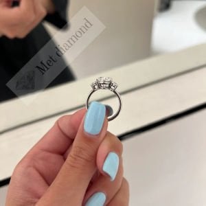 6 Karat mozanit taşlı yüzük ov078