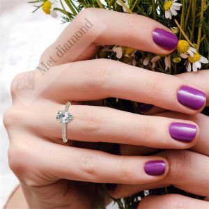 1,30 karat mozanit pırlanta yüzük damla dml47