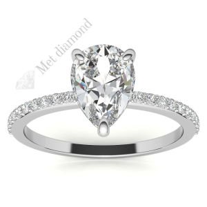 1,30 karat mozanit pırlanta yüzük damla dml47