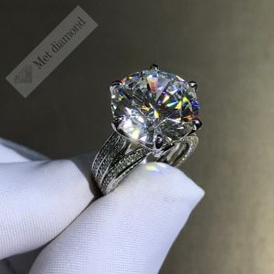 12 karat mozanit taşlı yüzük model-mzn219