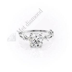 2 karat mozanit taşlı tektaş yüzük mzn690