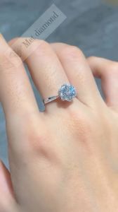 2 karat mozanit taşlı yüzük tasarım