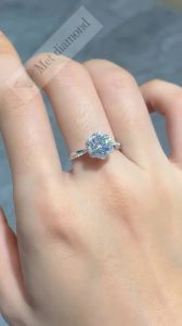 2 karat mozanit pırlanta yüzük tasarım