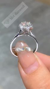 2 karat mozanit pırlanta yüzük tasarım