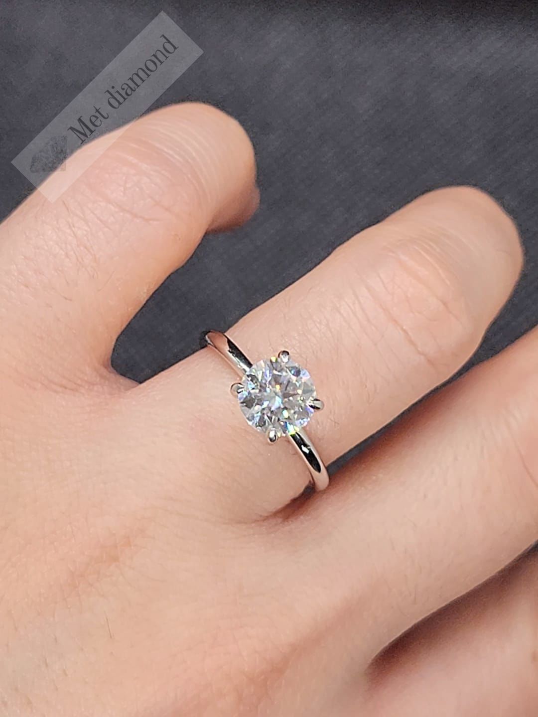 1,50 karat mozanit taşlı yüzük - mzn115