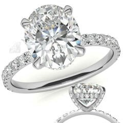 3,50 karat mozanit taşlı yüzük oval kesim -ov003