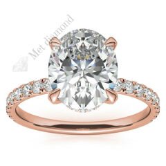 3,50 karat mozanit taşlı yüzük oval kesim -ov003