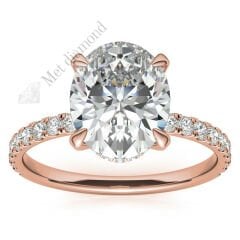 3,50 karat mozanit taşlı yüzük oval kesim -ov003