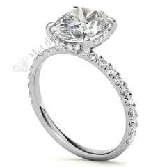 3,50 karat mozanit taşlı yüzük oval kesim -ov003