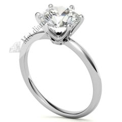 2 karat mozanit taşlı yüzük tifany  mzn2a