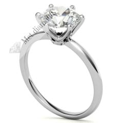 2 karat mozanit taşlı yüzük tifany  mzn2a