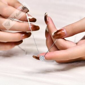 1 karat mozanit pırlanta kolye- kol03