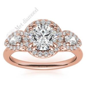 2 karat mozanit taşlı  yüzük tria-uc016