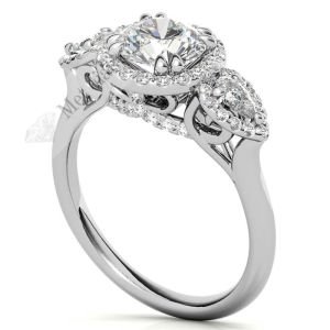 2 karat mozanit taşlı  yüzük tria-uc016