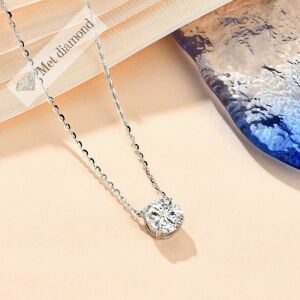 1,50 karat mozanit taşlı kolye- kol04