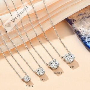 1,50 karat mozanit taşlı kolye- kol04