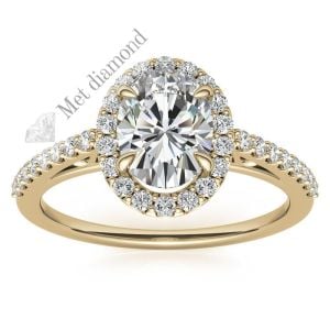 2,50 karat mozanit taşlı yüzük halo model - hly18a