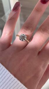 1,50 karat mozanit taşlı yüzük mzn150