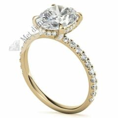 2,50 karat mozanit taşlı yüzük oval kesim