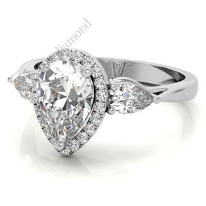 3 karat mozanit taşlı  yüzük tria uc022