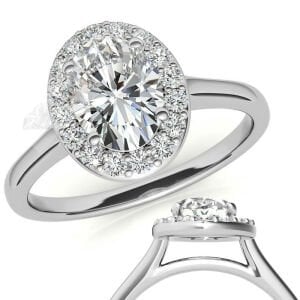 1,20 karat mozanit taşlı yüzük halo model hly16