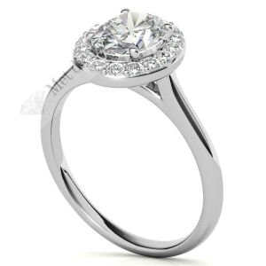 1,20 karat mozanit taşlı yüzük halo model hly16