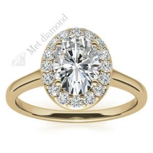 1,20 karat mozanit taşlı yüzük halo model hly16