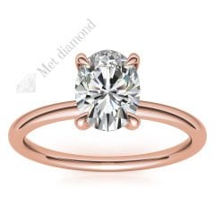 1 karat mozanit taşlı  yüzük oval kesim ov045