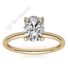 1 karat mozanit taşlı  yüzük oval kesim ov045