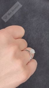 1.50 karat oval  mozanit taşlı yüzük - ov076p