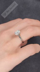 1.50 karat oval  mozanit taşlı yüzük - ov076p