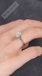 1.50 karat oval  mozanit taşlı yüzük - ov076p