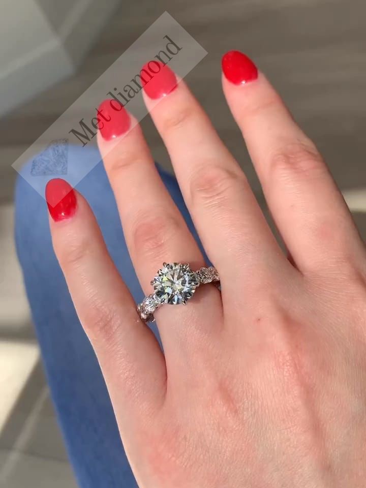 4 karat mozanit taşlı yüzük mzn217