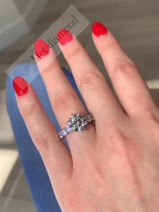 4 karat mozanit taşlı yüzük mzn217