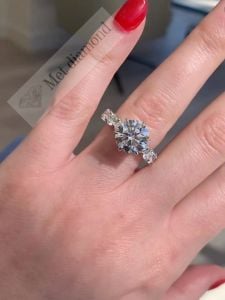 4 karat mozanit taşlı yüzük mzn217